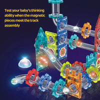81Pcs Light Magnetic Marble Run Block Set