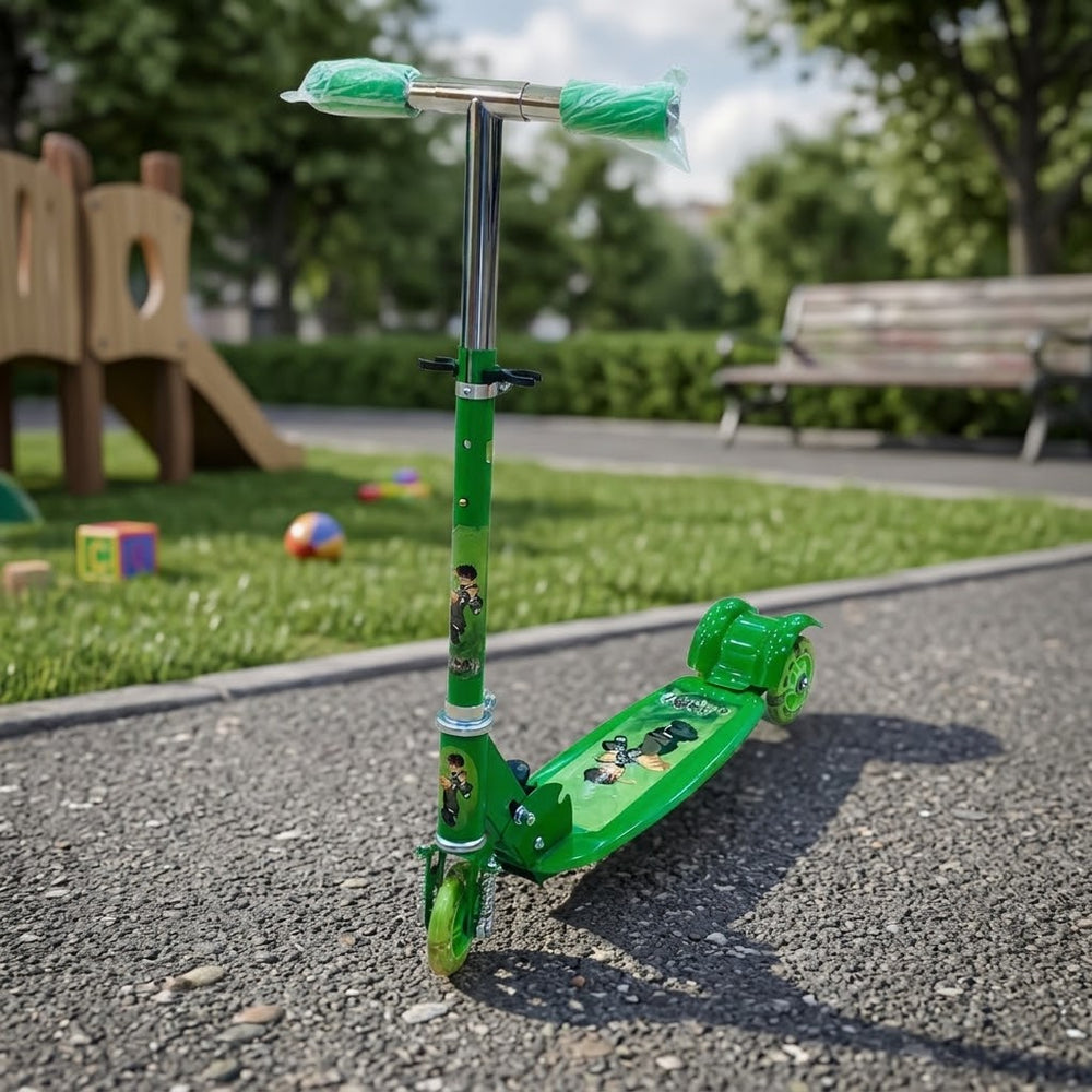 Boys Ben10 Design Adjustable Height Scooter