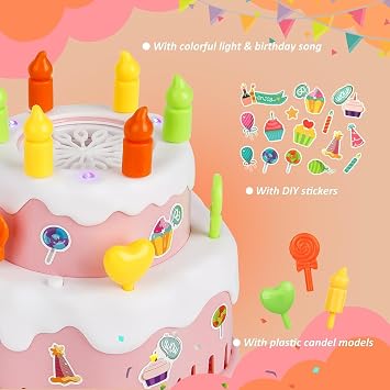 Kids Birthday Cake Bubble Game With Light & Sound 