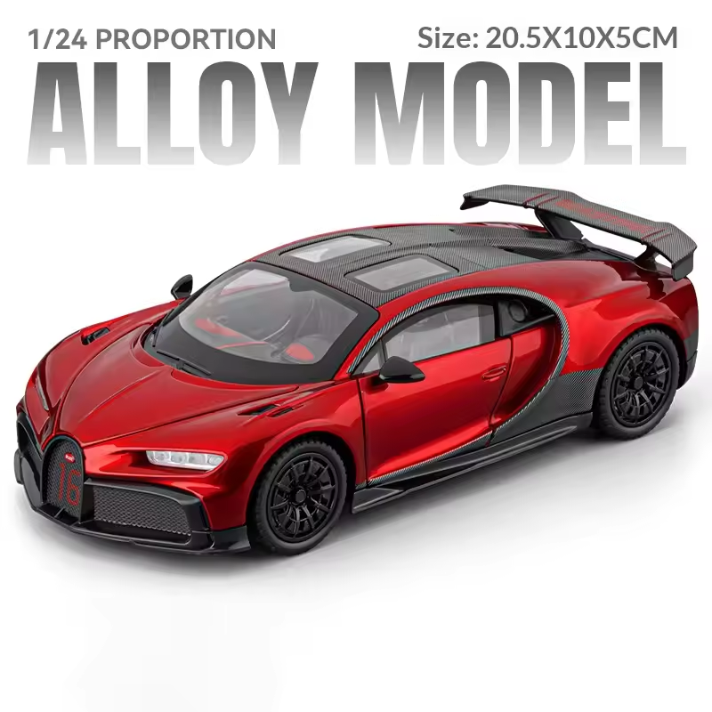 1:24 Diecast Bugatti Chiron Hypercar Model