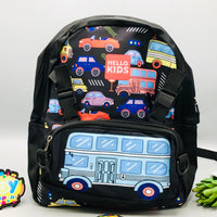 12* Inches Bus Themed Kids School Bag With Pocket