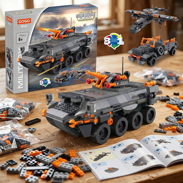 COGO 3in1 DIY Military Lego Bricks Set - 340Pcs
