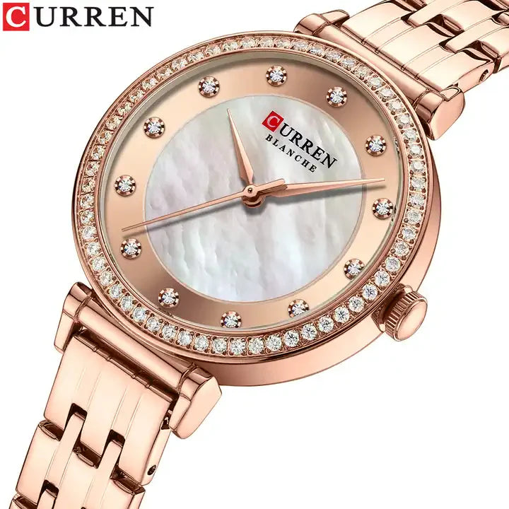 CURREN Rose Gold Stainless Steel Wrist Watch - Copy