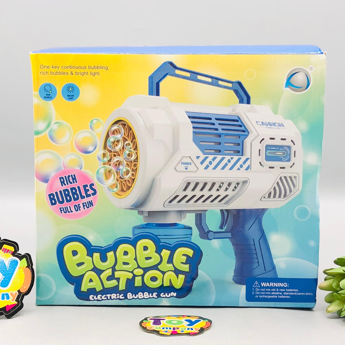 Electric Cannon Colorful Bubble Gun