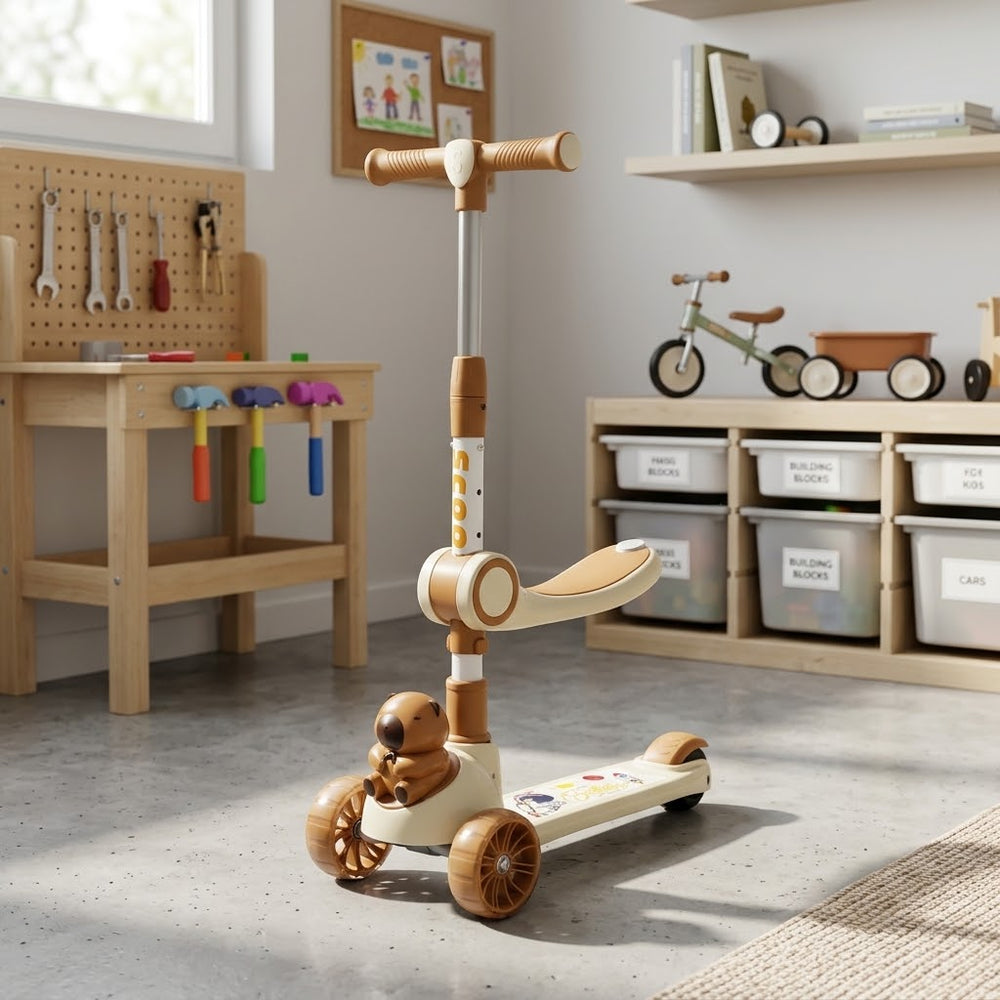 Capybara Kids Seat Scooty - Brown