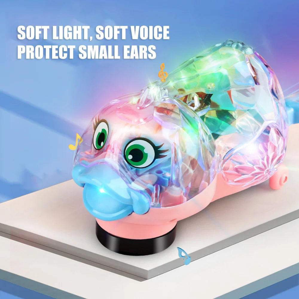 Light & Musical Transparent Cute Duckling
