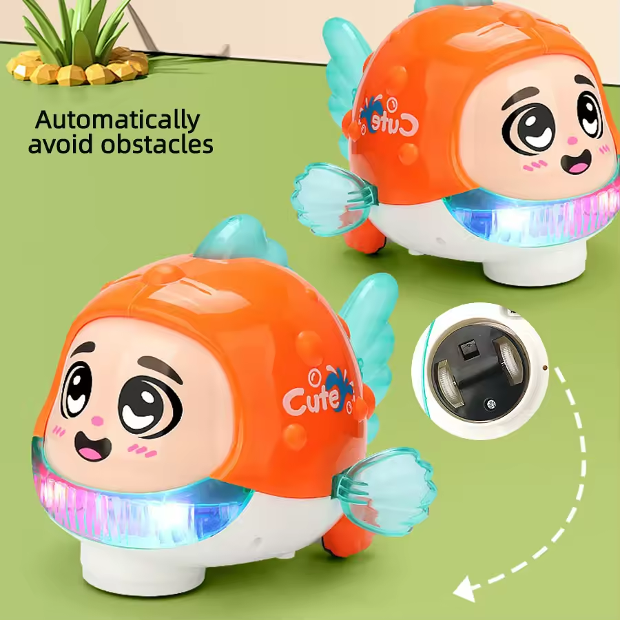 Battery Operated Cartoon Fish With Light & Music