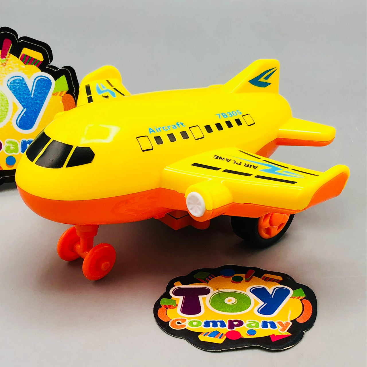 Mini ABS Inertial Cartoon Airplane - 1Pc
