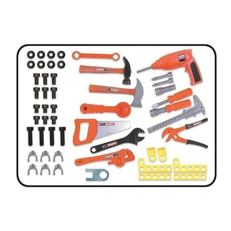 Pretend Play Kids Tool Bench Set With Electric Drill