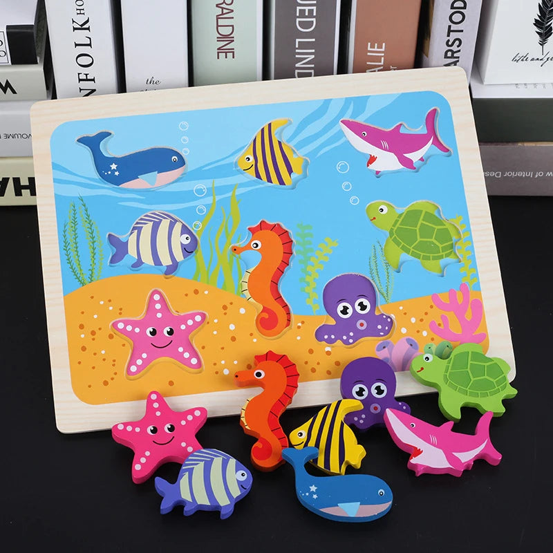 3D Colorful Animal Puzzle Board - Assortment