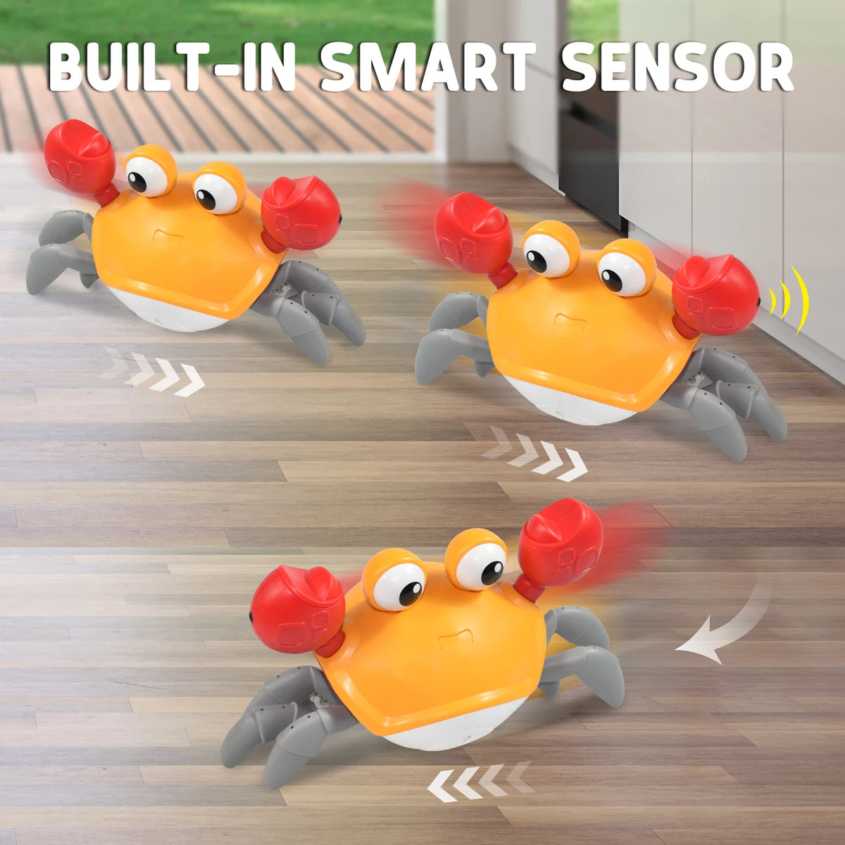 Electric Induction Crawling Musical Crab With Lights