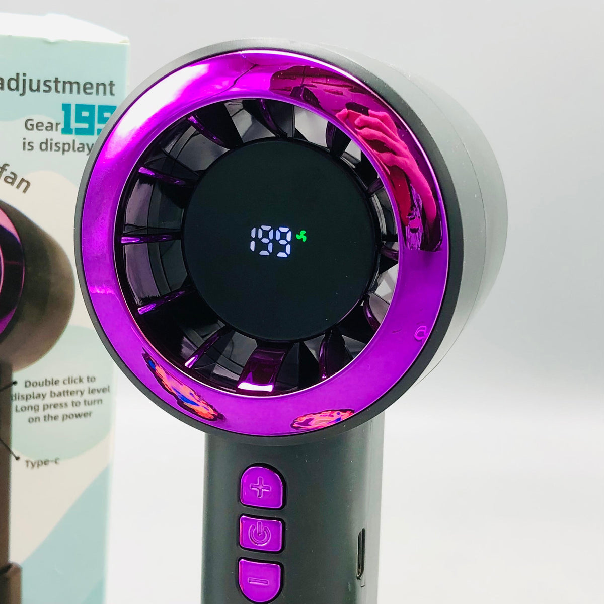 6.5" Rechargeable Circular Digital Display Mini Cooling Fan