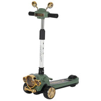 Classical Car Design Kids Scooter With Light & Music - Green