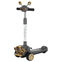 Classical Car Design Kids Scooter With Light & Music - Gray