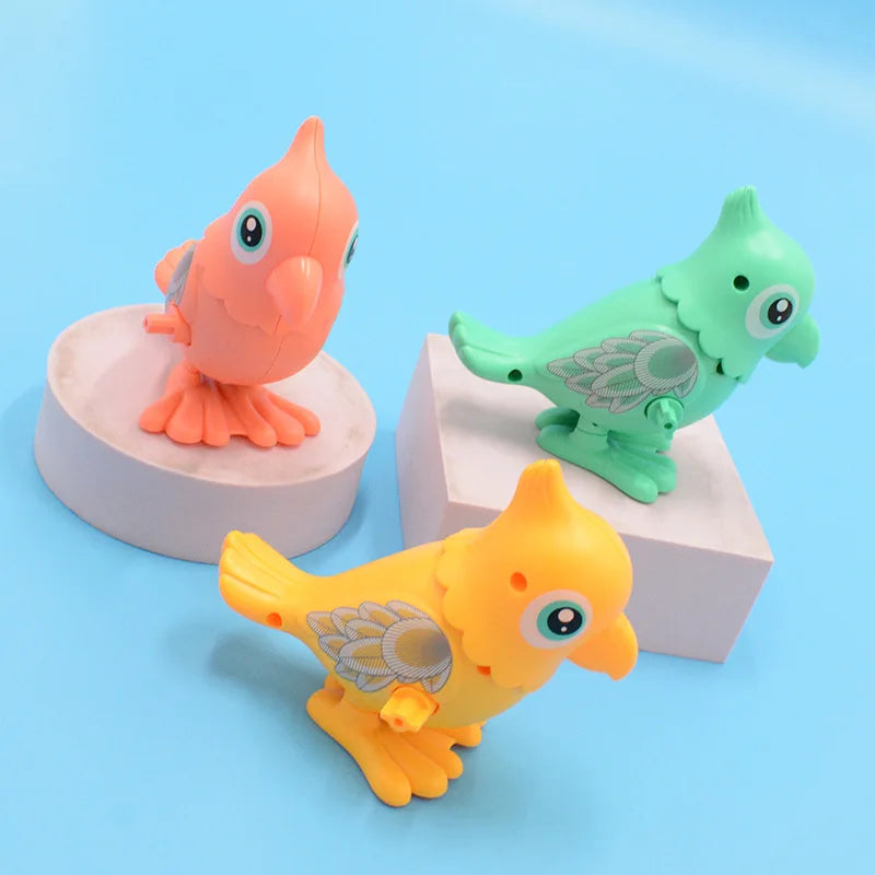 1Pc Wind-up Colorful Jumping Parrot Toy