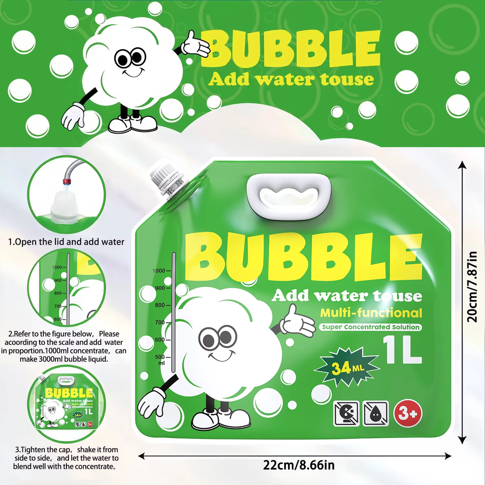 1000ml Concentrate Bubble Liquid Sachet