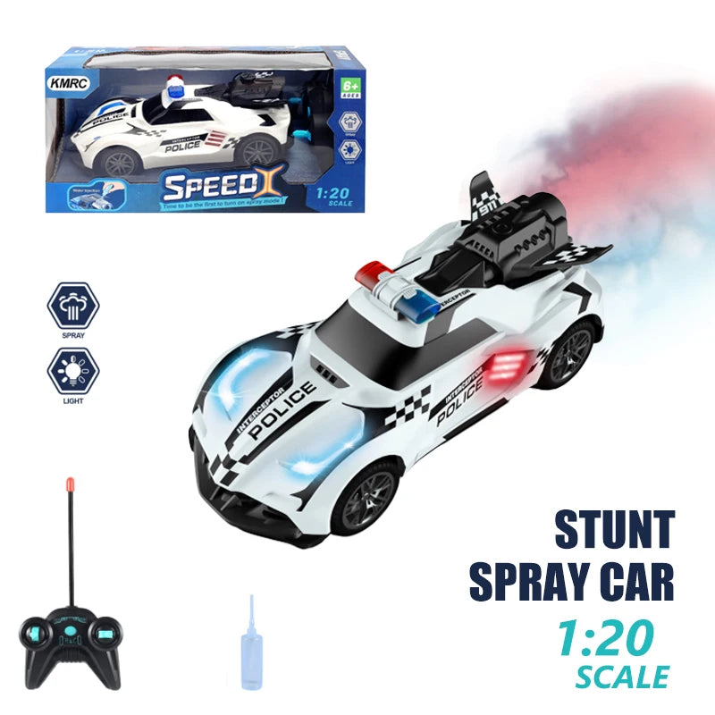 1:20 RC Police Interceptor Spray Car