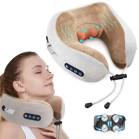 Cordless & Rechargeable Neck Massage Soft Pillow