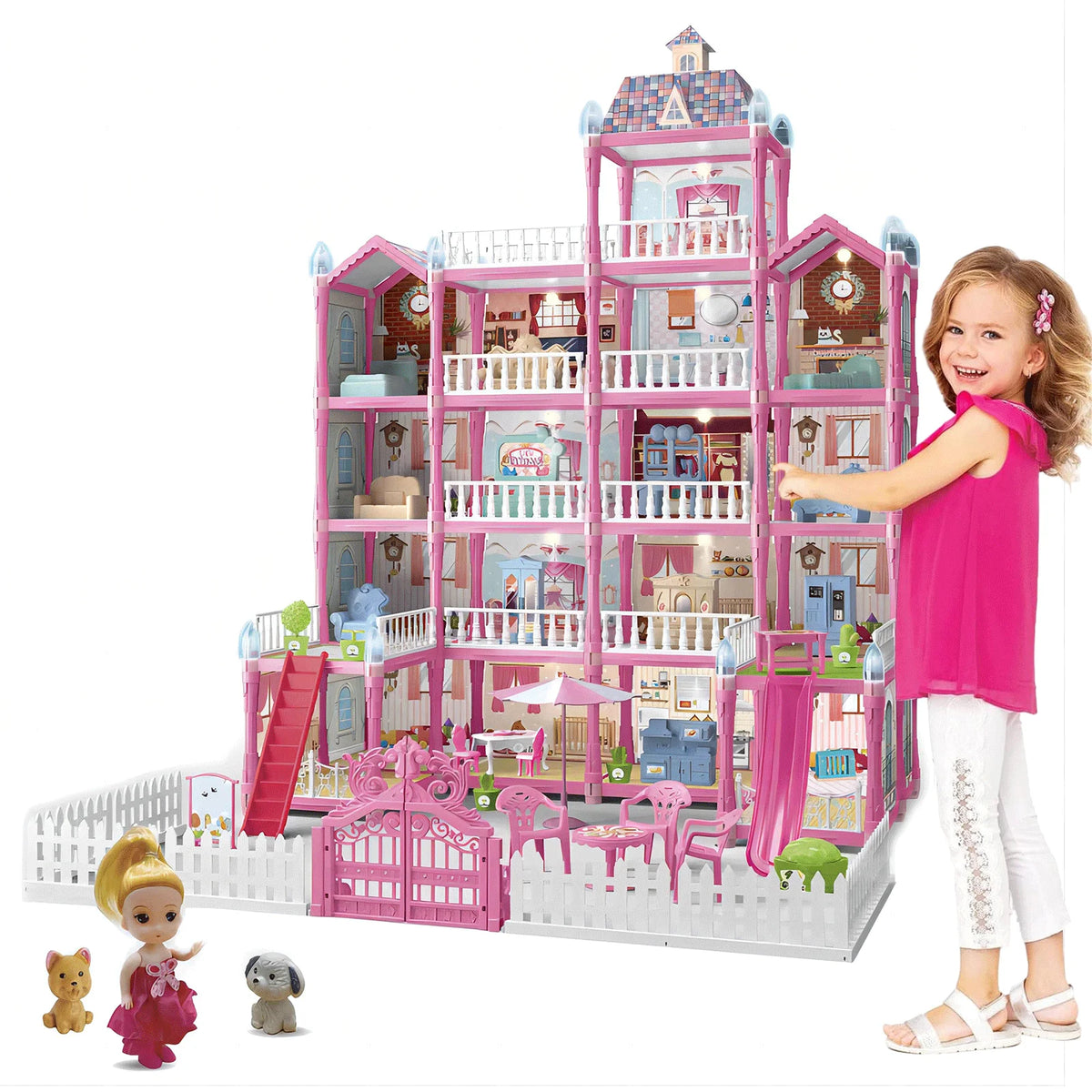379Pcs L.O.L Villa Doll House Play Set