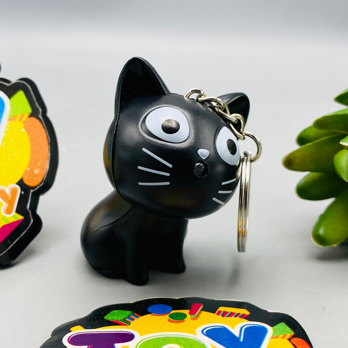 1Pc Cute Cat Keychain With Light & Sound