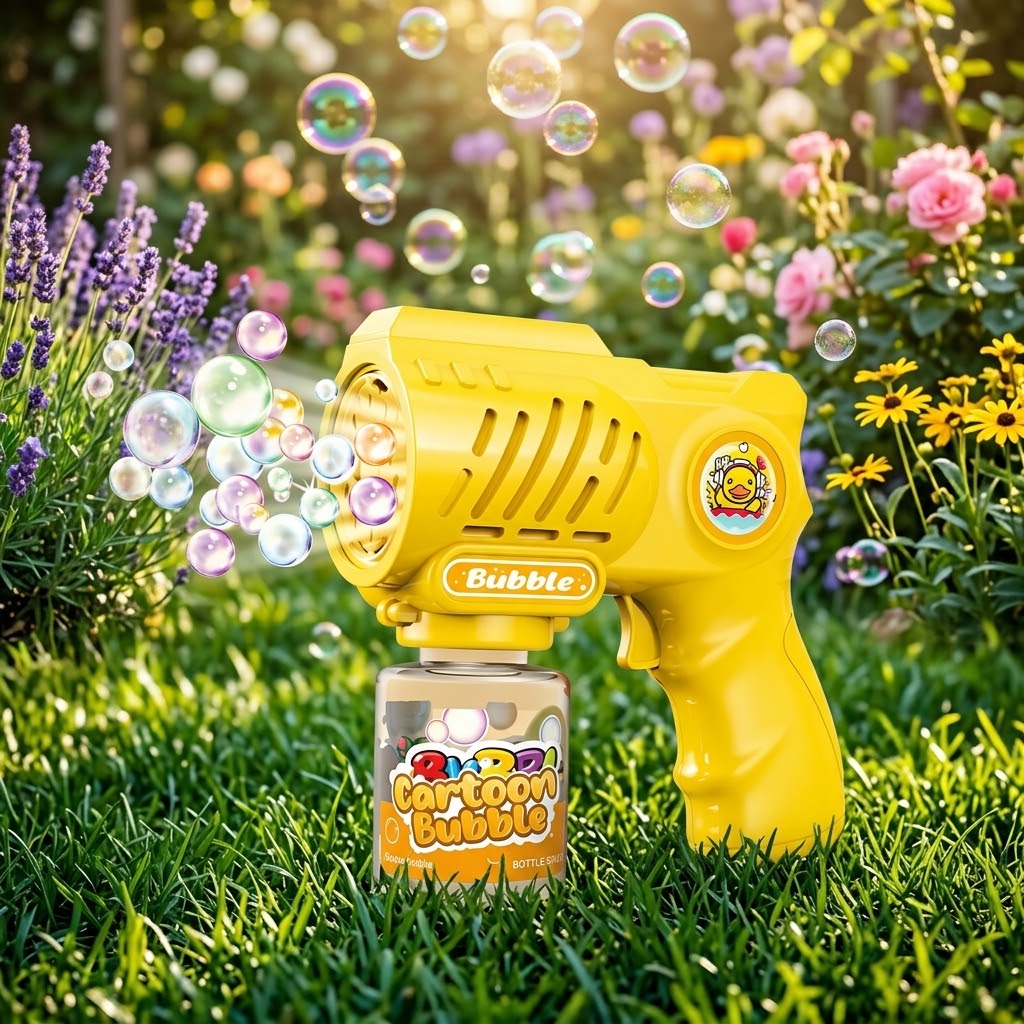 10 Holes Cute Duck Colorful Bubble Gun