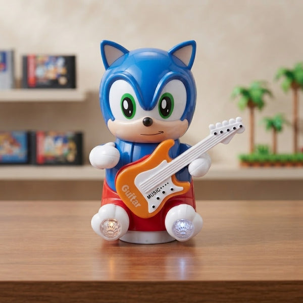 Cute Musician Dancing Hedgehog With Light