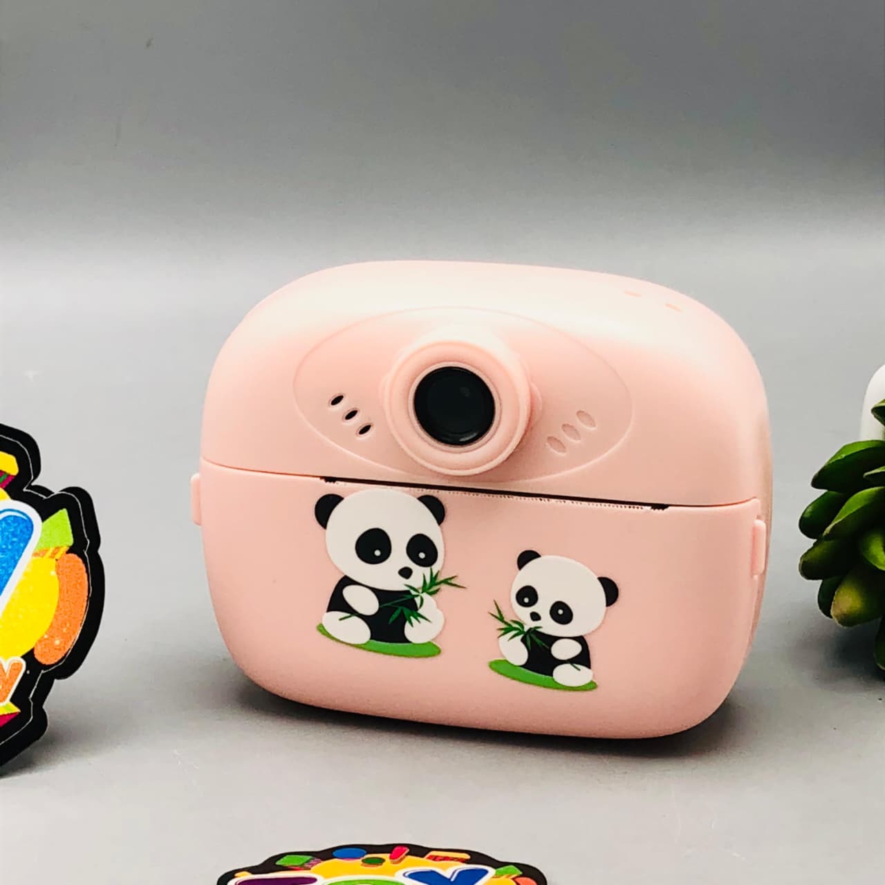 Kids Cute Panda Themed Instant Digital Print Camera - Pink