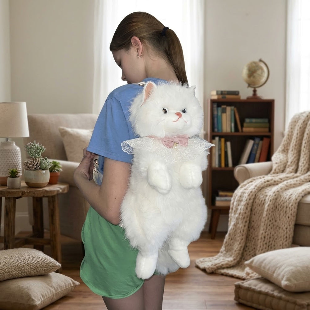 Cute Plush Kitten Backpack With Sound