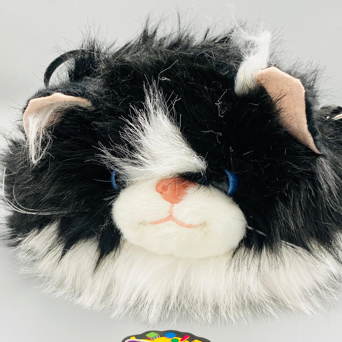 Mini Cute Plush Persian Cat Backpack - Black