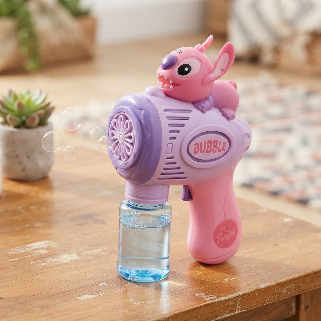 8 Holes Cute Stitch Colorful Bubble Gun