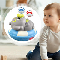 Cute Elephant Musical Ball Blowing Toy With Lights