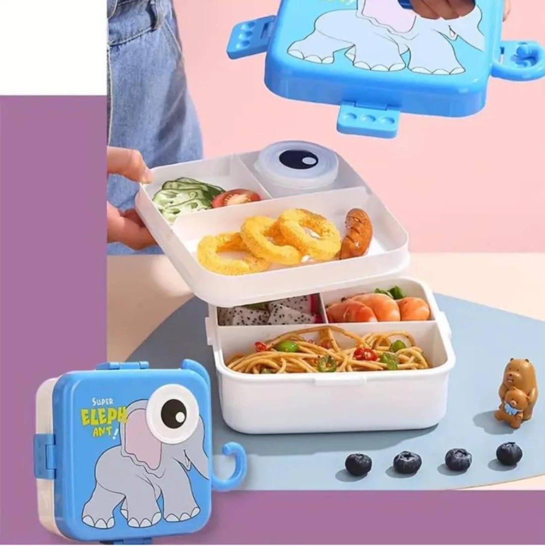 Premium Plastic Elephant Eye Lunch Box