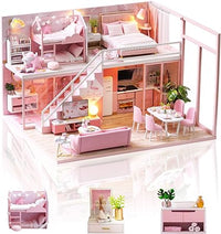 DIY Miniature Girlish Cute Home With LED Lights