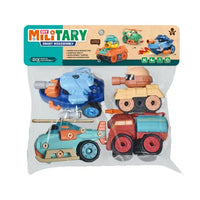 DIY 4Pcs Military Screw Vehicles