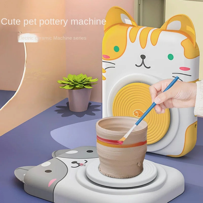 Cute Electric Pet Pottery Machine For Kids