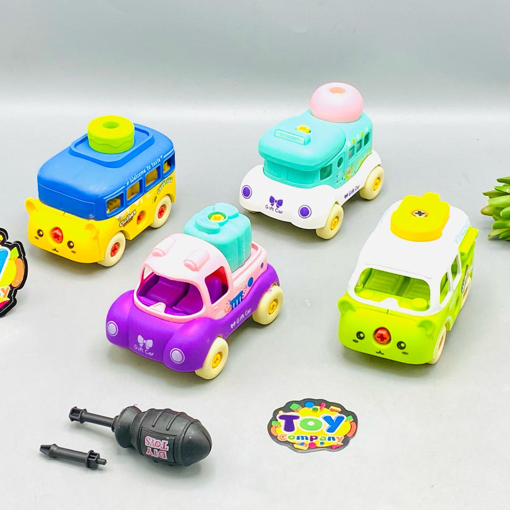 DIY 4Pcs Ice Cream Screw Vehicles