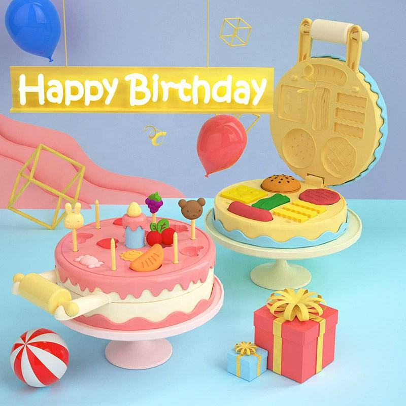 30Pcs DIY Manual Burger & Cake Play Dough Machine