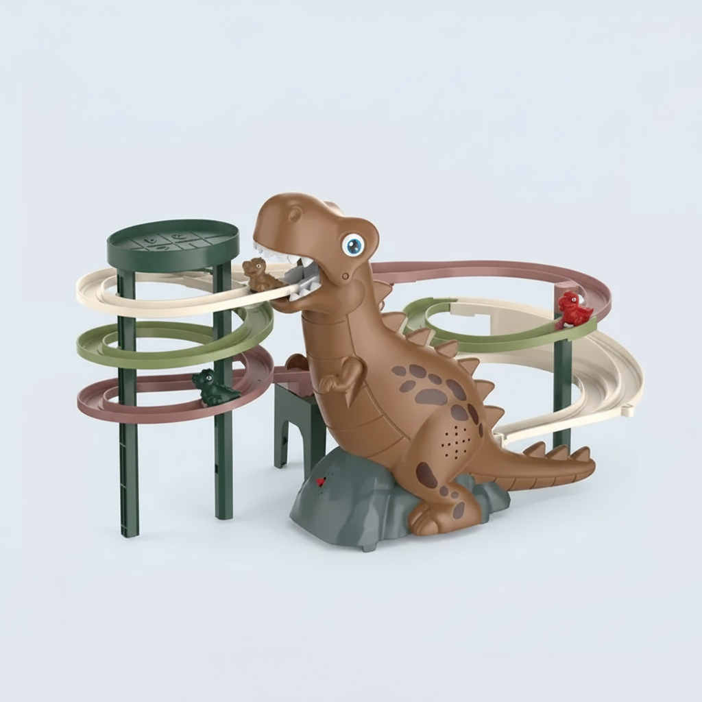 DIY Mini Dinosaur Slide Racing Track Set