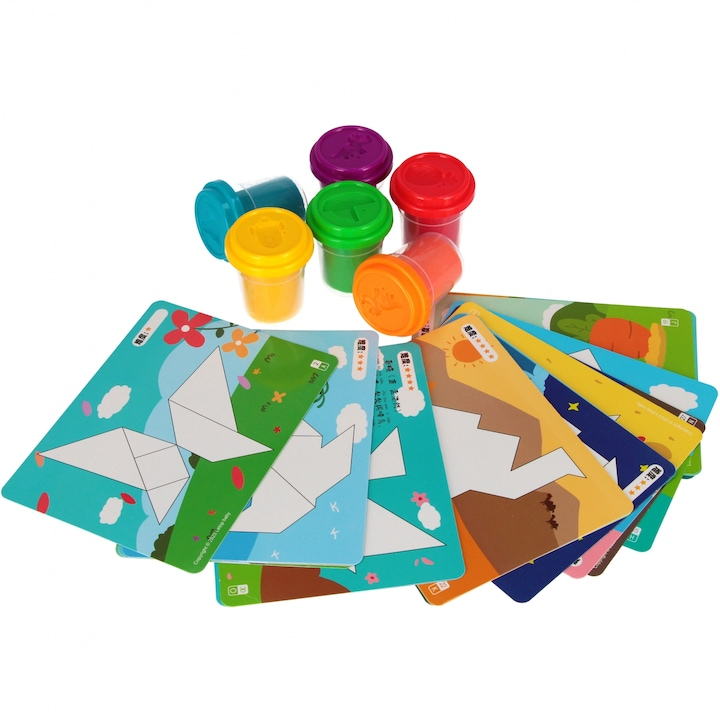 DIY Play Dough Tangram Puzzle Set