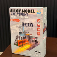 DIY Rally Sprint Acrylic Scene With 2Pcs Alloy Cars