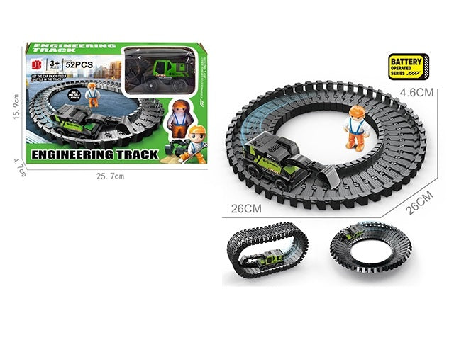 52Pcs Battery Operated Engineering Track Set