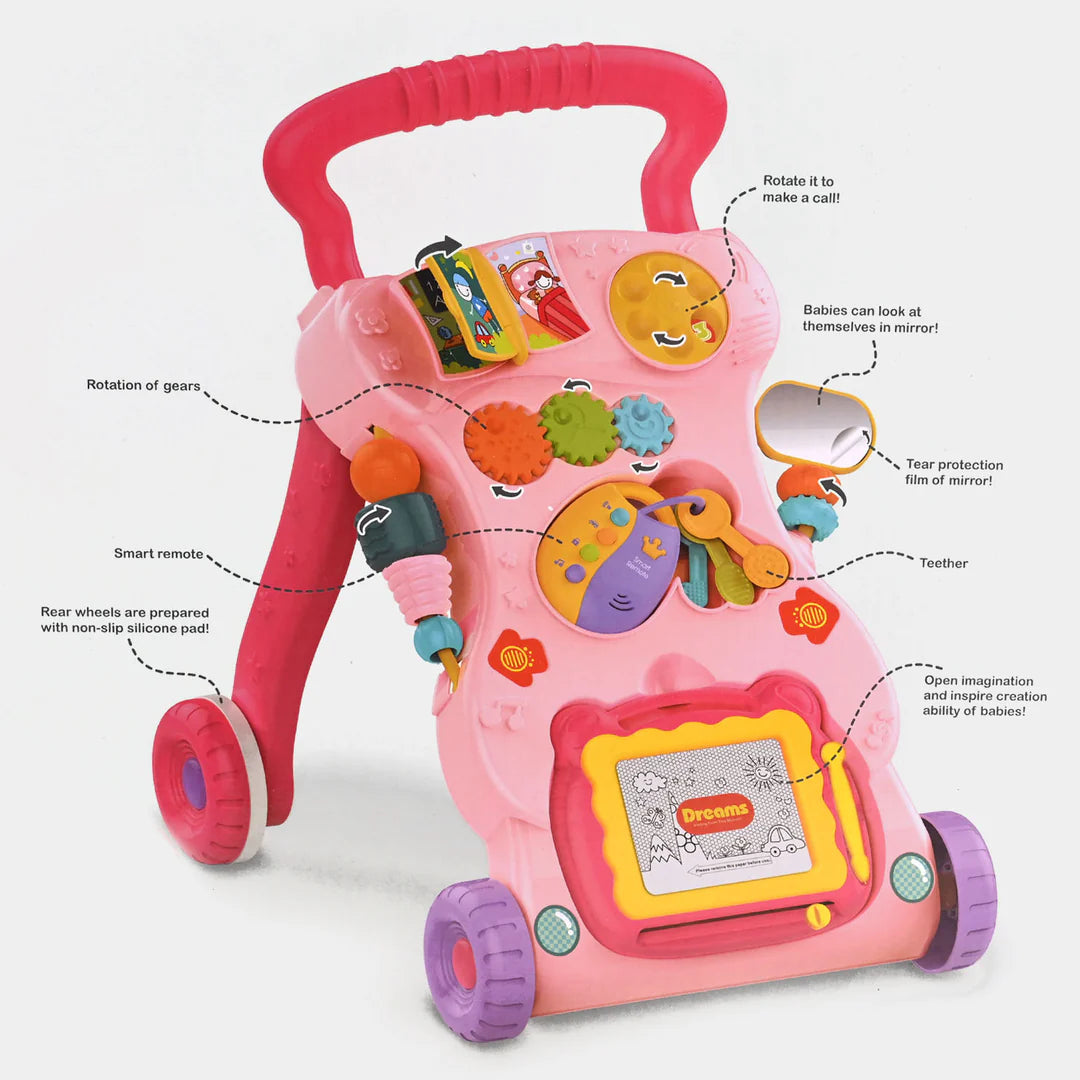 Huanger Baby Musical Activity Walker - Pink