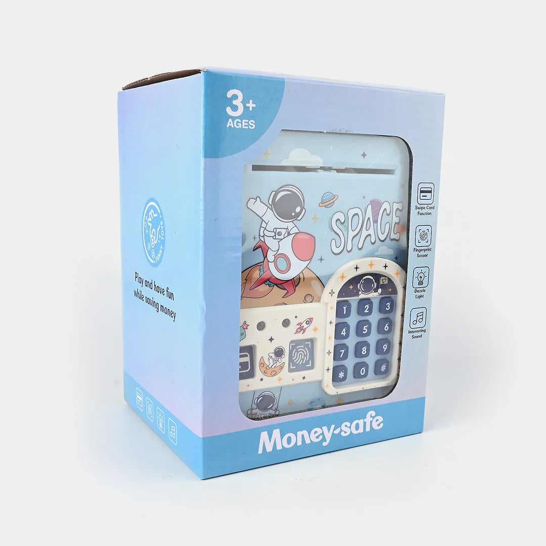Space Fingerprint & Swipe Card Unlock Piggy Bank
