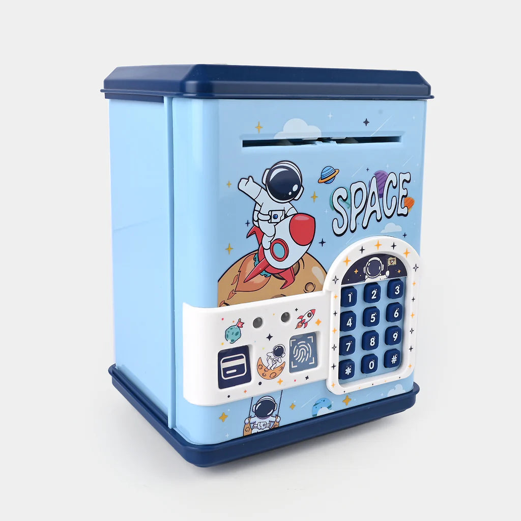 Space Fingerprint & Swipe Card Unlock Piggy Bank