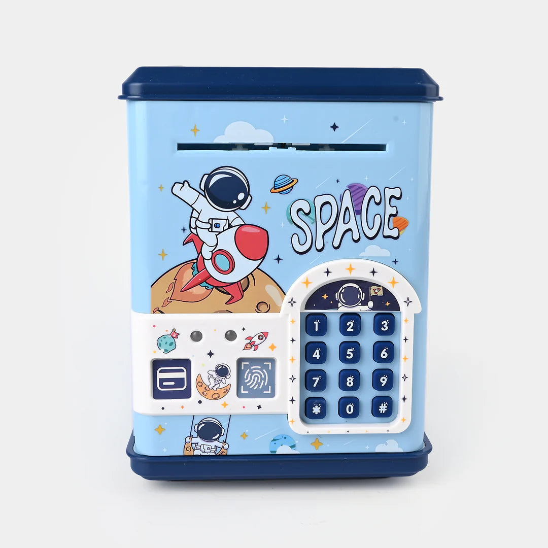 Space Fingerprint & Swipe Card Unlock Piggy Bank