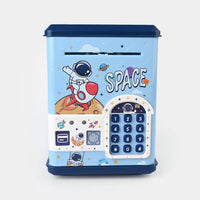 Space Fingerprint & Swipe Card Unlock Piggy Bank