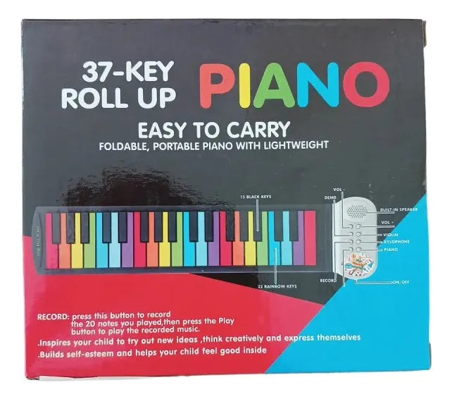 37 Keys Kids Roll Up Musical Piano
