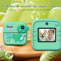 Kids Dual Camera Instant Digital Print Camera - Dinosaur