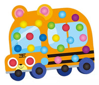 Wooden Car Pincer Bead Game For Toddlers