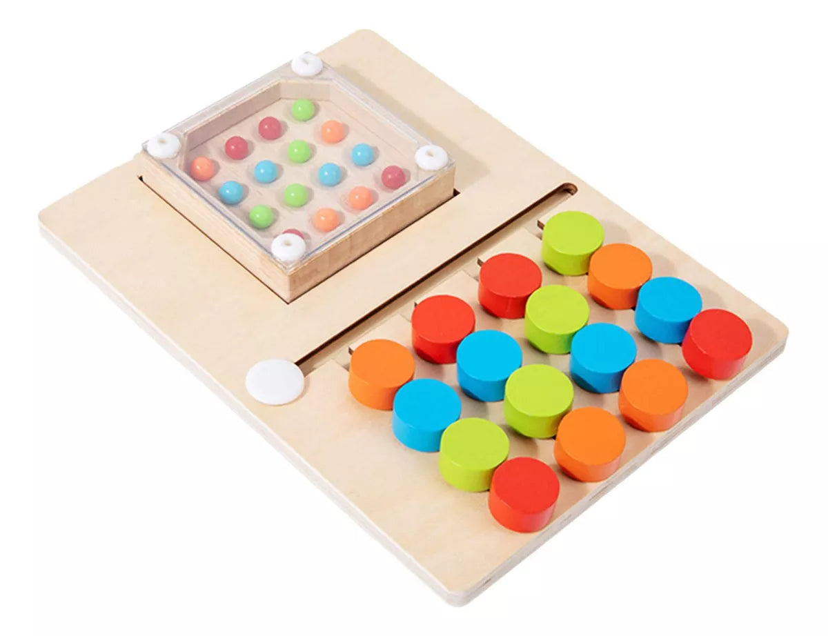 Wooden Four Color Puzzle Game Board